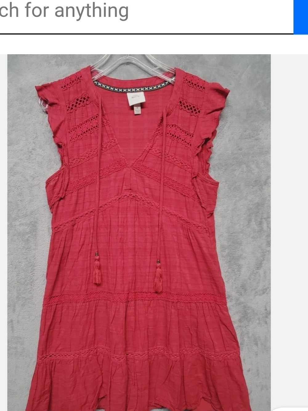 Knox Rose Raspberry Pink Tiered Boho Dress with Tassels
